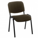 Стул ИЗО, чёрный (ТК-5, темно-коричневый) (42046) 