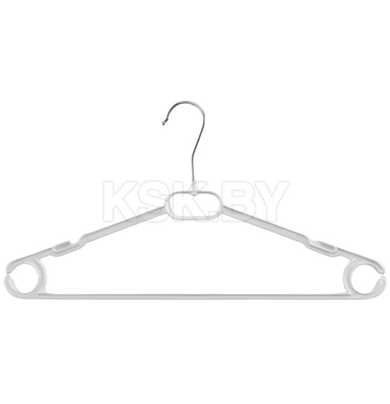 Комплект вешалок плательных с металлическим крючком №3 белый (405х8х210мм) уп.-3шт (433000385) 