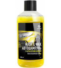 Автошампунь с карнаубским воском Wash & Wax GRASS 1000мл.