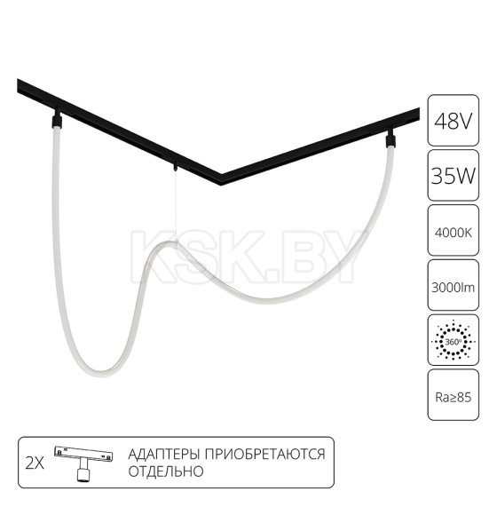 Магнитный трековый светильник Arte Lamp LOOP A4910PL-1BK (A4910PL-1BK) 