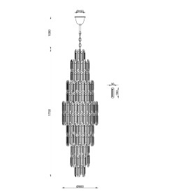 Люстра каскадная Divinare ROSIE 3511/02 LM-36