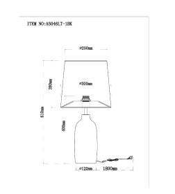 Декоративная настольная лампа Arte Lamp RUKBAT A5046LT-1BK