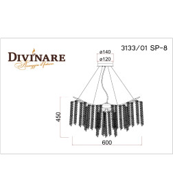 Подвесная люстра Divinare SALICE 3133/01 SP-8