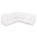 Диван "Ротанг-плюс" угловой (белый) (без подушки) М8347 (М8347) 