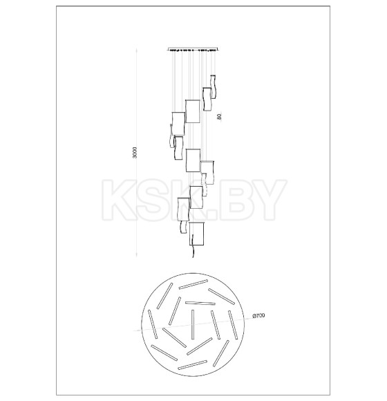Люстра каскадная Arte Lamp GRAPPOLO A2283SP-14GO (A2283SP-14GO) 