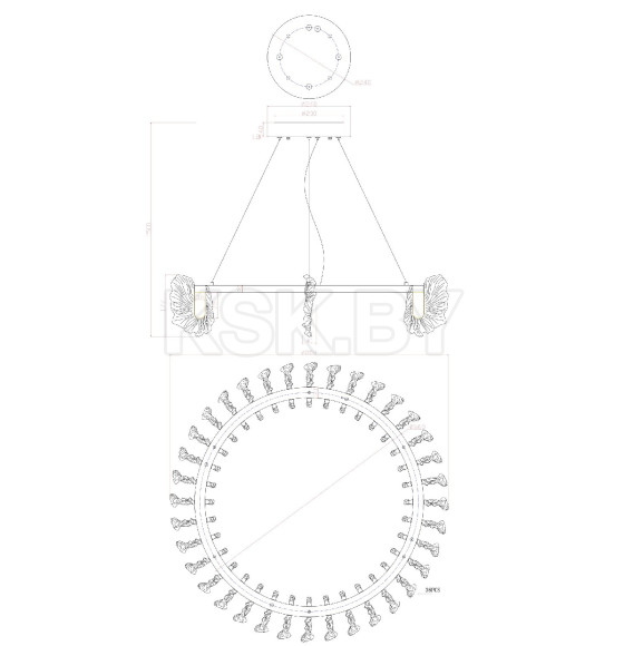 Подвесная люстра Divinare ANNA 1138/01 LM-125 (1138/01 LM-125) 