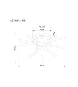 Потолочная люстра Arte Lamp FERNANDO A2199PL-5BK