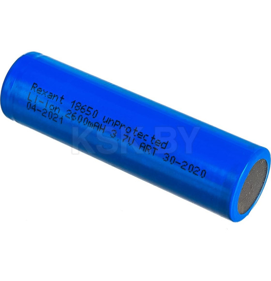 Аккумулятор 18650 unprotected Li-ion 2600 mAH Rexant 30-2020 (30-2020) 