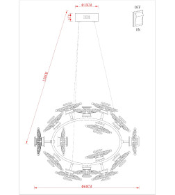 Светильник подвесной Arte Lamp CHERISH A2097LM-90GO