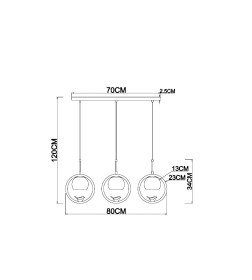 Светильник подвесной Arte Lamp CAPRICE A4182SP-3BR