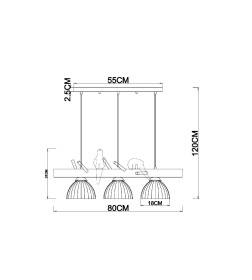 Светильник подвесной Arte Lamp CAPRICE A4183SP-3BR