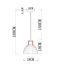 Светильник подвесной Arte Lamp CAPRICE A4184SP-1BR