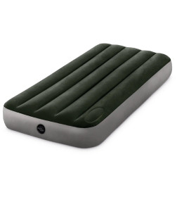 Матрас надувной Intex Downy Airbed (76x191x25) Fiber-Tech, встроенный ножной насос, 64760