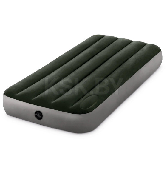 Матрас надувной Intex Downy Airbed (76x191x25) Fiber-Tech, встроенный ножной насос, 64760 (64760) 