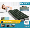 Матрас надувной Intex Downy Airbed (76x191x25) Fiber-Tech, встроенный ножной насос, 64760 (64760) 