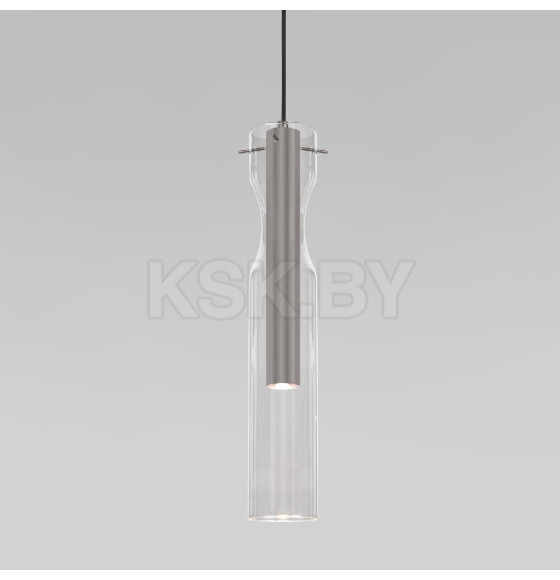 Подвесной светодиодный светильник со стеклянным плафоном 50253/1 LED графит Eurosvet (a063276) 