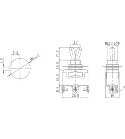 Тумблер 250V 15А (3c) ON-OFF-ON однополюсный (KN-103) REXANT 36-4112