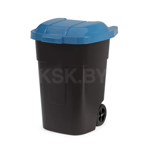 Бак для мусора 65л (на колесах)(черно-синий) М4664 (М4664) 
