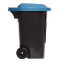 Бак для мусора 65л (на колесах)(черно-синий) М4664 (М4664) 