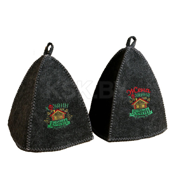 Набор из 2 шапок: "Хозяин бани" и "Жена хозяина бани" Банная забава (3568553) 