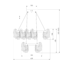 Подвесная светодиодная люстра 90374/2 Bogate's (a065732) 