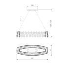 Подвесная светодиодная люстра с хрусталем 90372/1 Strotskis Bogate's (a065696) 