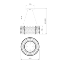 Подвесная светодиодная люстра с хрусталем 90370/1 Strotskis Bogate's (a065694) 
