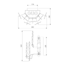 Настенный светильник с фактурным стеклом 369/3 Bogate's (a065317) 