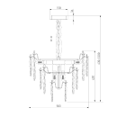 Подвесная люстра с фактурным стеклом 369/8 Bogate's (a065314) 