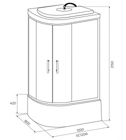 Душевая кабина IVA SC120CMR 120x80см