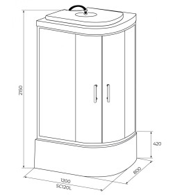 Душевая кабина IVA SC120CML 120x80см