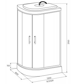 Душевая кабина IVA SC012CML 120x80см