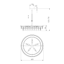 Подвесная люстра с хрусталем 60165/6 латунь Eurosvet (a065754) 