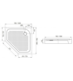 Акриловый душевой поддон IVA TAP100 100x100см