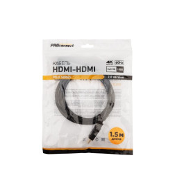 Кабель HDMI - HDMI 2.0, длина 1.5м, Gold PROconnect 17-6103-6