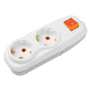 Колодка 2 гнезда с/з и кнопкой Nilson 42131100 (42131100) 