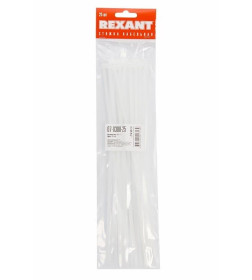 Хомут nylon 300х5.0 мм белый (25 шт.) REXANT 07-0300-25