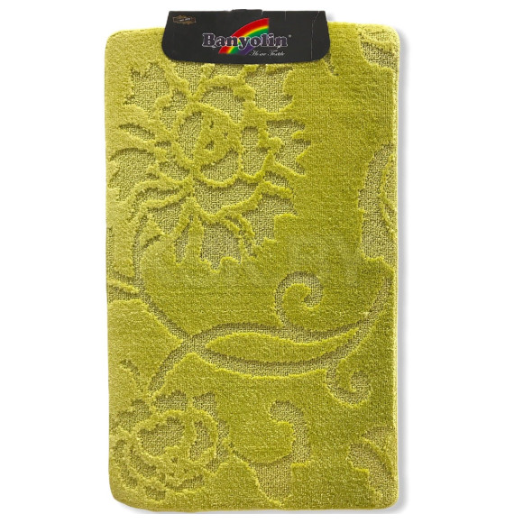 Коврик для ванной комнаты текстильный. BANYOLIN MEDIUM салатовый, 50х80 см