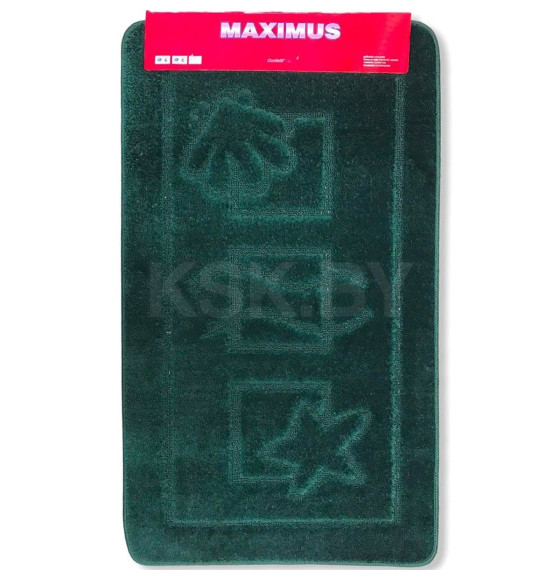 Коврик для ванной комнаты текстильный. CONFETTI MAXIMUS темно-зеленый, 60х100 см