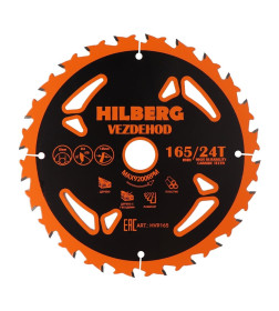 Диск пильный по дереву Hilberg Vezdehod 165*20*24Т*18º (reverse)