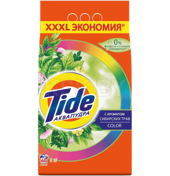 Стиральный порошок Tide автомат Color Сибирские травы 6кг (9594) 