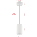 Светильник подвесной под лампу GU10 D55*100mm (21320) белый Modern TruEnergy (21320) 