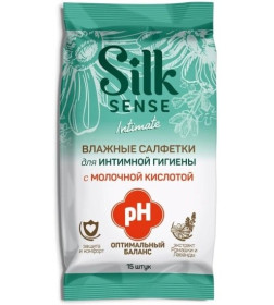 Салфетки влажные Ola! Silk Sense для интимной гигиены "Ромашка и лаванда" 15 шт