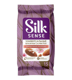 Салфетки влажные Ola! Silk Sense универсальные "Миндальное молочко" 15 шт