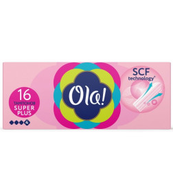 Тампоны женские гигиенические OLA! Tampons Super Plus Шелковистая поверхность, 16шт