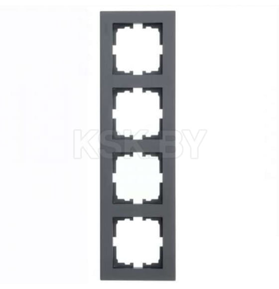 Рамка 4-ая вертикальная б/вст графит Lezard VESNA 742-3400-154 (742-3400-154) 