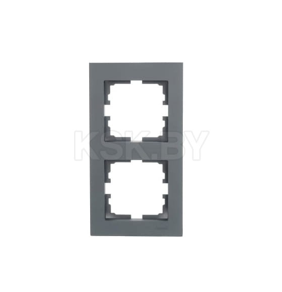Рамка 2-ая вертикальная б/вст графит Lezard VESNA 742-3400-152 (742-3400-152) 