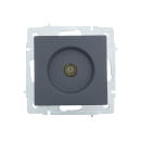 Розетка ТВ проходная графит Lezard VESNA 742-3488-129 (742-3488-129) 