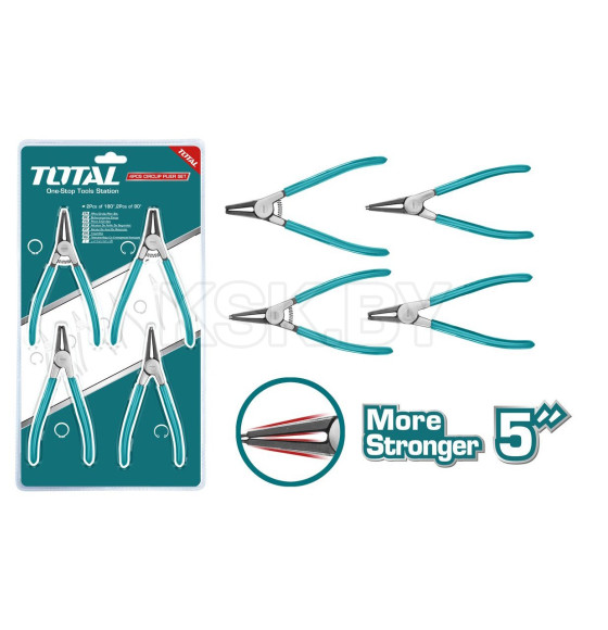 Набор съемников стопорных колец 125 мм (4 шт.) TOTAL THTJ214041 (THTJ214041) 