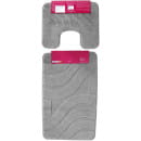 Комплект из 2х текстильных ковриков,для ванной/сан.узла. BANYOLIN MEDIUM серый, 50х80, 40х50 см